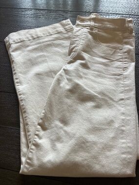 Cream cargo jeans